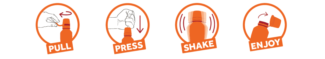 Pull, press, shake